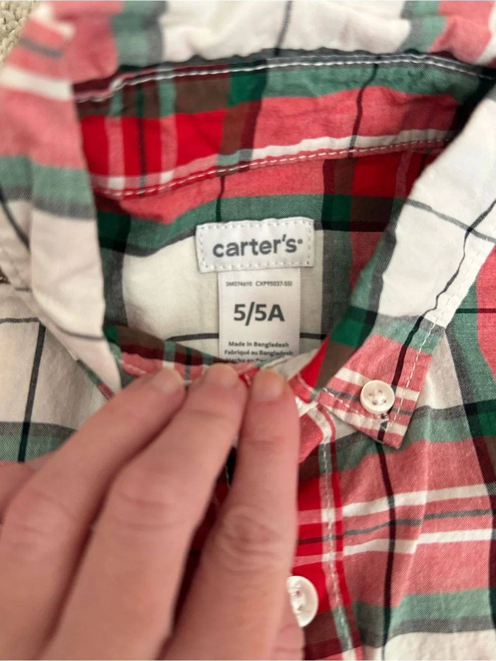 GAP and Carter’s Red Button Downs. Perfect for the holidays!